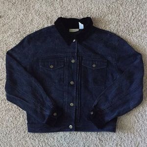Suede collars Liz Claiborne Jean Jacket